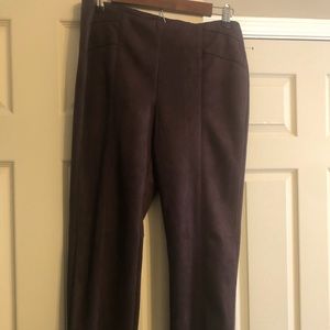SoHo suede straight leg pants
